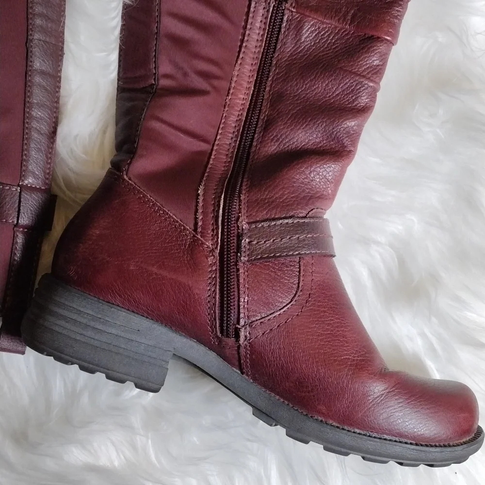 Earth Origins Penelope brown leather boots sz 7W. - Picture 5 of 15